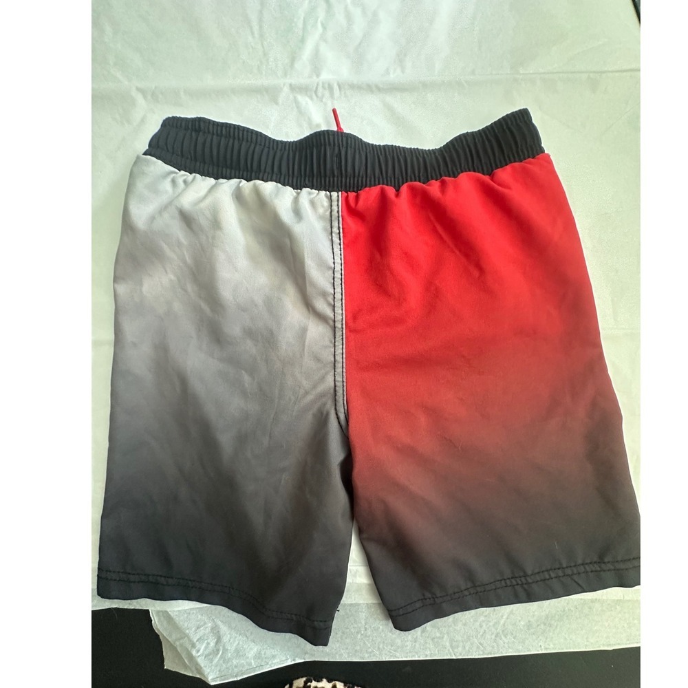 Piggy Roblox Boys Swim Trunks Red Grey Ombre Board Shorts Size Small SM - Picture 2 of 5